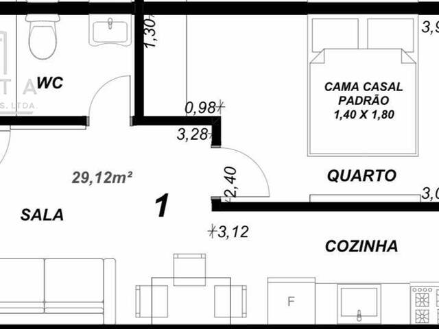 #1220 - Apartamento para Locação em Caraguatatuba - SP